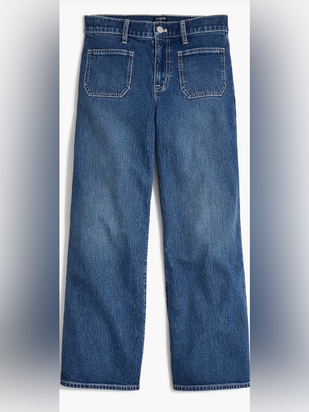 J. Crew Full Length Wide‑Leg Jeans – Size 35